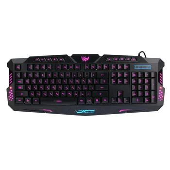 

Russian Keyboard Backlight Wired LED Gaming Baclit Computer Gamer Keyboards