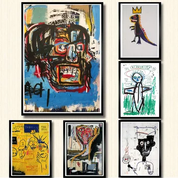 

Canvas Painting Posters And Prints Pictures On The Wall Jean Michel Graffiti Modern Artist Abstract Decorative Home Decor Plakat