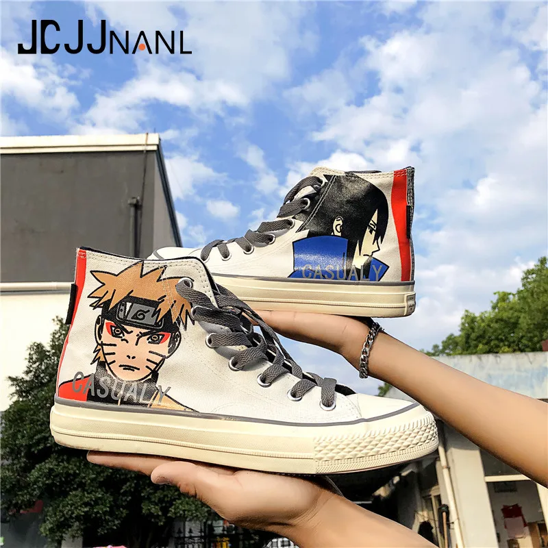 

JCJJNANL spring Solid Color purple Women's Casual Shoes Vulcanized Sneakers women High Top Canvas Flats Shoe Lace Up Footwear