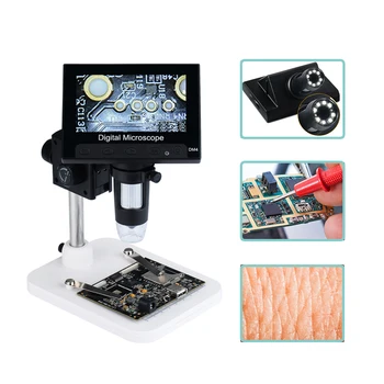 

USB interface microscope 1000X digital electron microscope portable 8LED microscope with 4.3 inch HD screen for welding readings