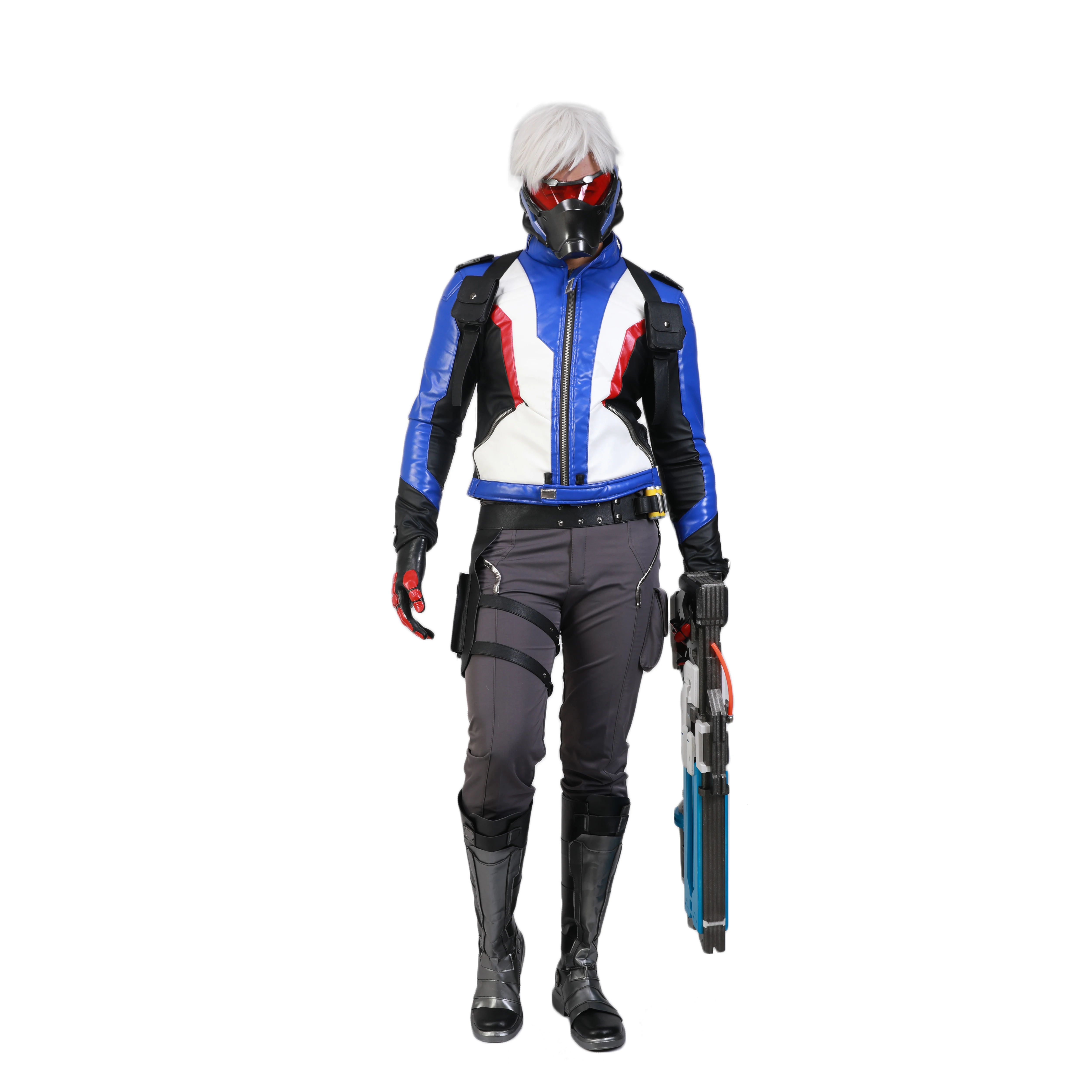 COSTHEME Overwatch Soldier 76 косплей костюм, Официальный лицензированный, вышитый искусственная кожа аниме боевой костюм
