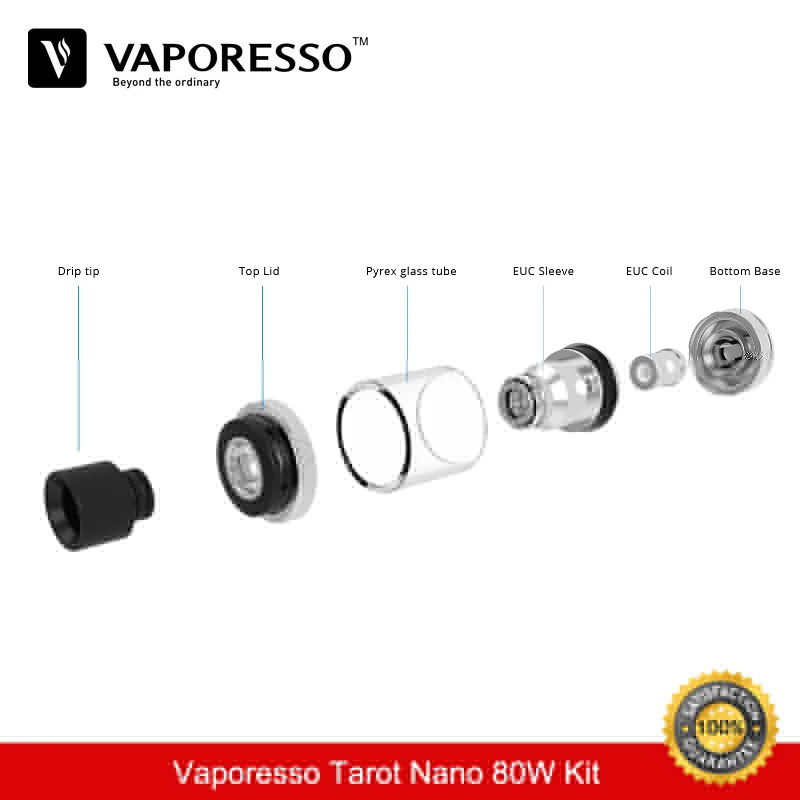 Электронная сигарета Vaporesso Таро нано набор 80 Вт TC бокс мод 2500 мАч с 2 мл