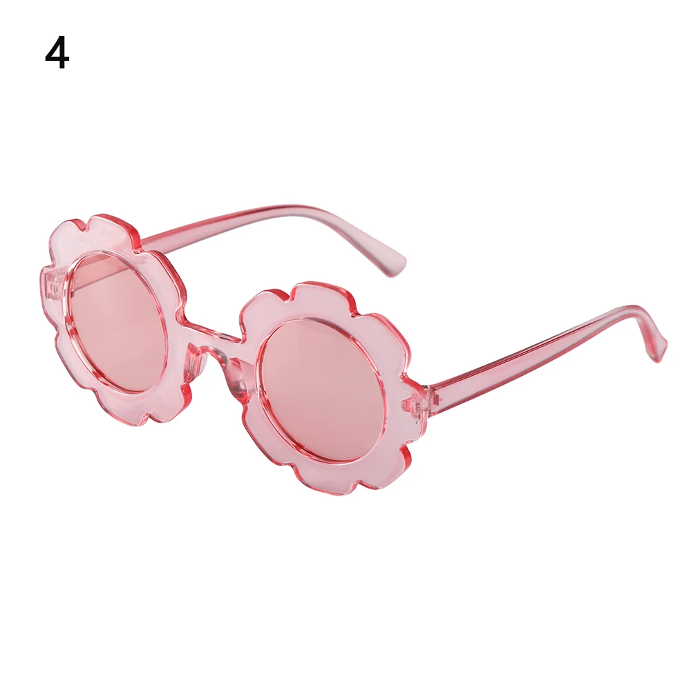 1 шт., винтажные детские солнцезащитные очки для мальчиков и девочек, детские солнцезащитные очки с круглым цветком, Красивые милые спортивные солнцезащитные очки UV400, продукт для улицы - Цвет линз: 4