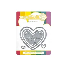 

Heart Shaker Metal Craft Cutting Dies Diy Scrapbook Makeing Paper Diary Decoration Card Handmade Embossing New Product 2021