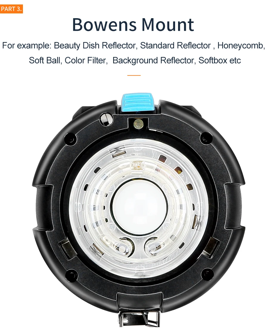 Godox QSII серия QS400II 400Ws стробоскоп вспышка моделирующий светильник, 5600K Цветовая температура