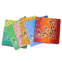 

54x54cm Unisex Cycling Outdoor Square Bandanas Tie-Dye Gradient Colorful Hip-Hop Neckerchief Retro Paisley Floral Print Headwrap