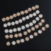 10PCS Buttons DIY Craft 16MM Rhinestone Snowflake Flatback Buttons Plating Pearl Hairpin Decoration Apparel Sewing Accessories ► Photo 3/6