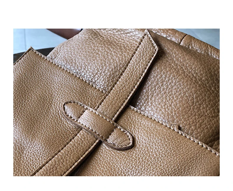 Backpack Genuine Leather Shoulder Bag Casual Travel Bags Vintage College Bag Large Capacity High Quality Soft Cover Fashion