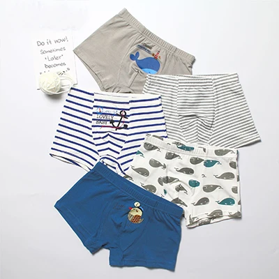 5 шт. для маленьких мальчиков хлопковое нижнее белье с принтом человек паук и