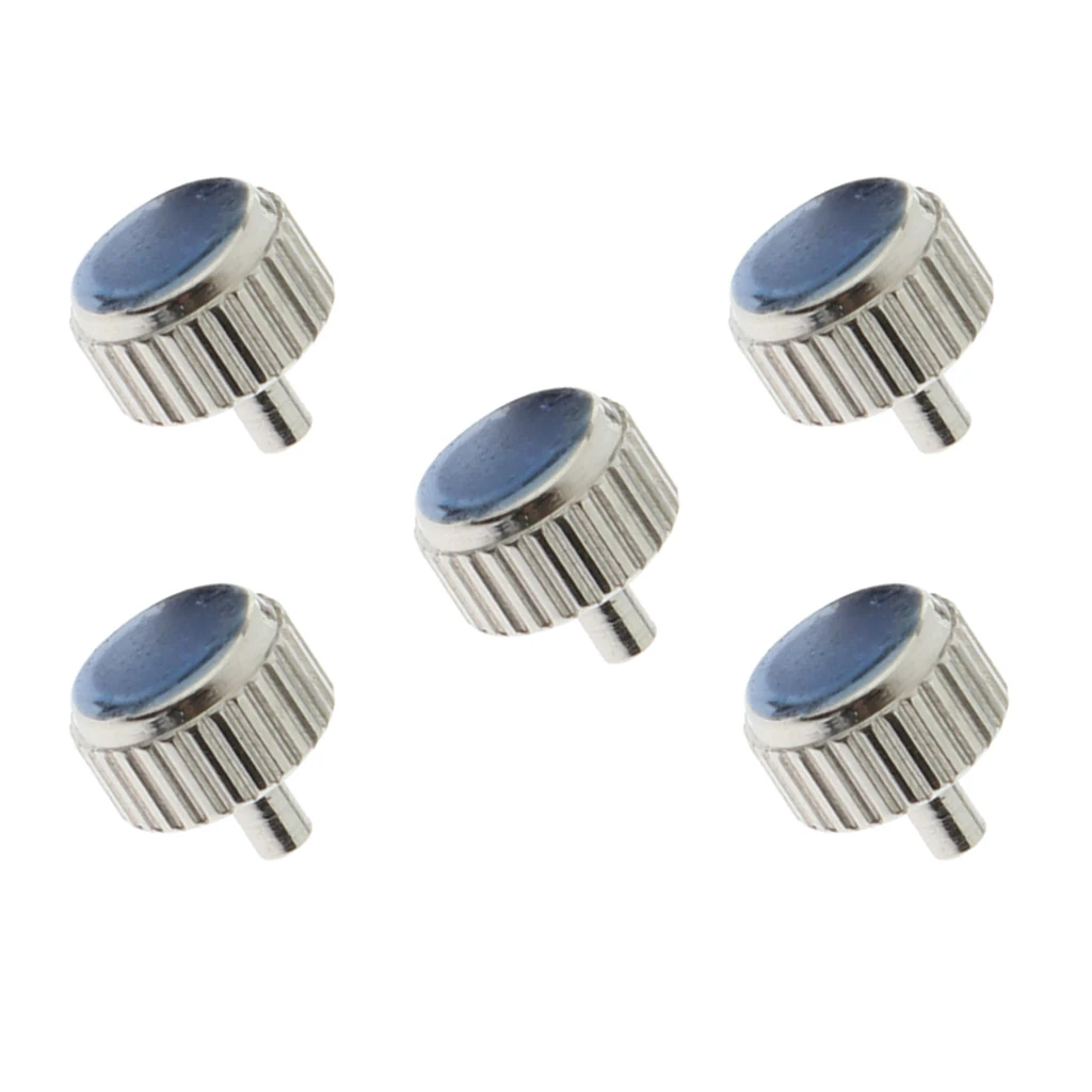 5PCS Silver Dome Flat Head Steel 5mm/6mm Inner Diameter of Pores: 2mm for Watch Repair
