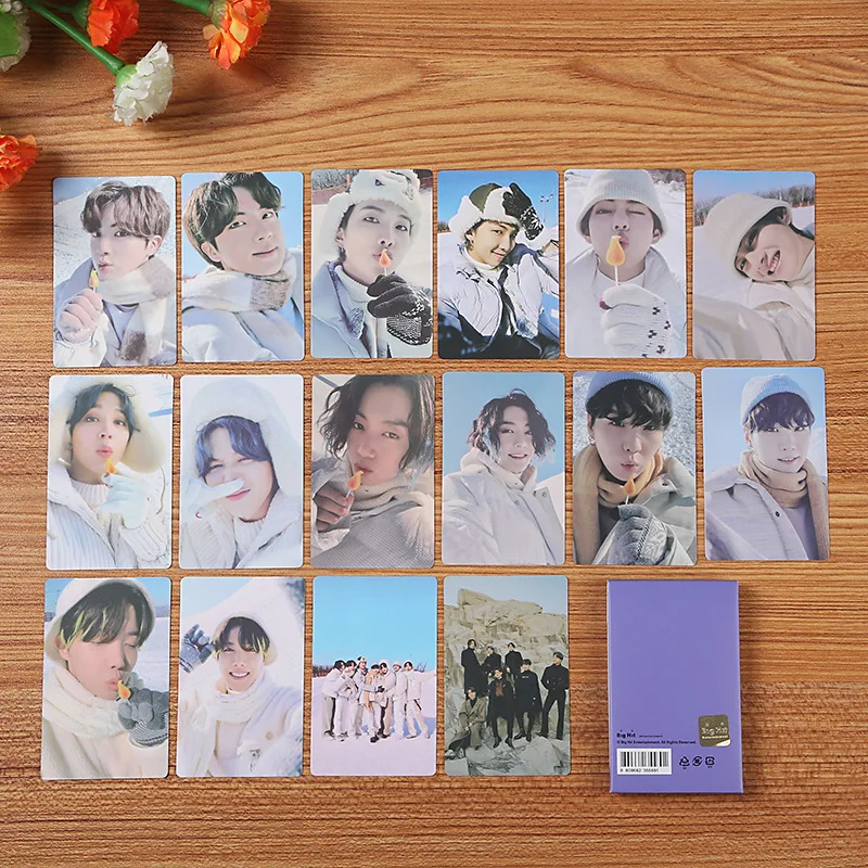 KPOP Bangtan Boys зимняя упаковка те же карты член ЛОМО Премиум фотографии | Украшения и