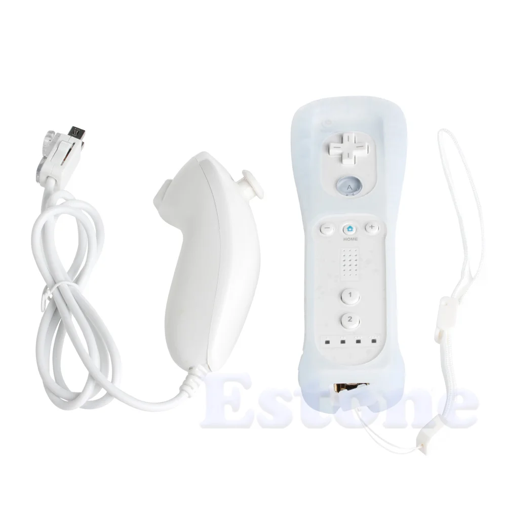 

Set Gaming Wii Remote Nunchuk Nunchuck Controller Controllers for Nintendo Wii DXAC