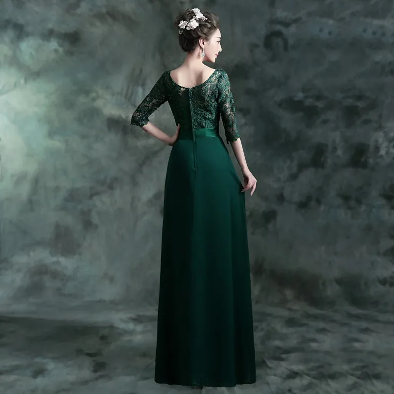 Vestido de festa длинное ТРАПЕЦИЕВИДНОЕ длинное платье для выпускного вечера, новое горячее сексуальное платье de soiree, зеленое кружевное платье с коротким рукавом, платья подружки невесты