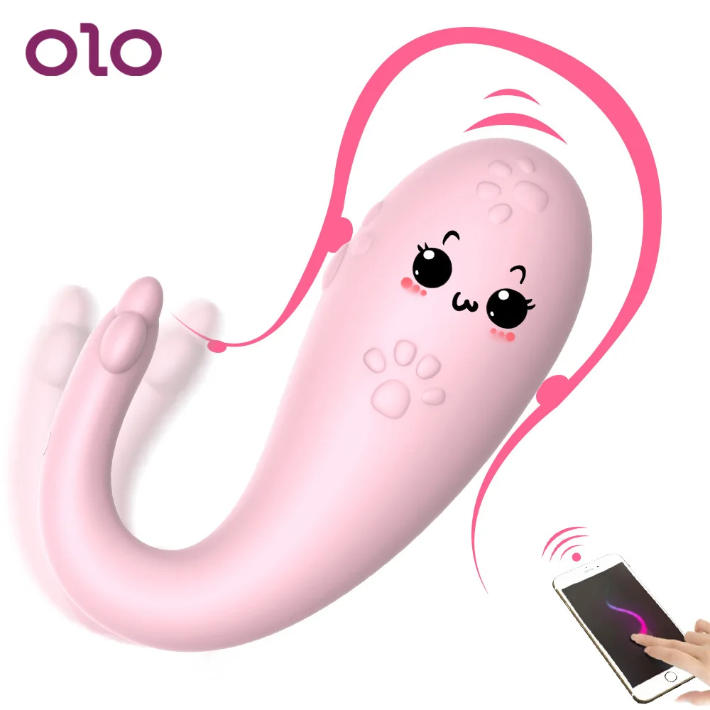 Вибратор OLO из силикона беспроводное приложение для игр взрослых 8 частот Массаж