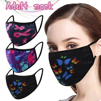 

Adult Unisex Print Windproof Face Shield Face Shield Breathable Cloth Face Mask Reusable Mouth Mask Washable mondmaskers Masque