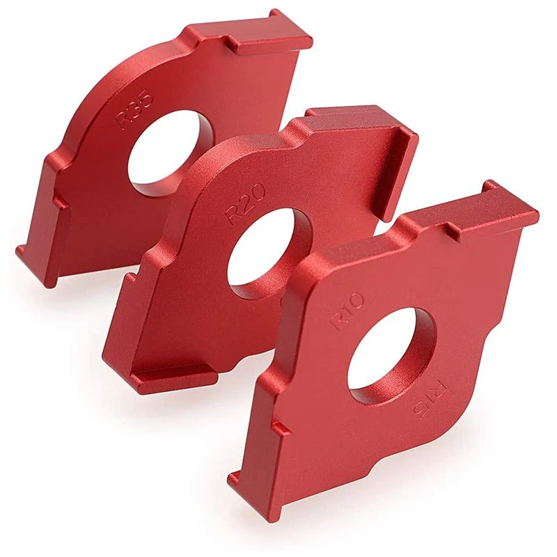 Set of 3 Radius Jig Router Templates Aluminium Alloy Routing Rounded Corners R10 R15 R20 R25 R30 R35 | Инструменты