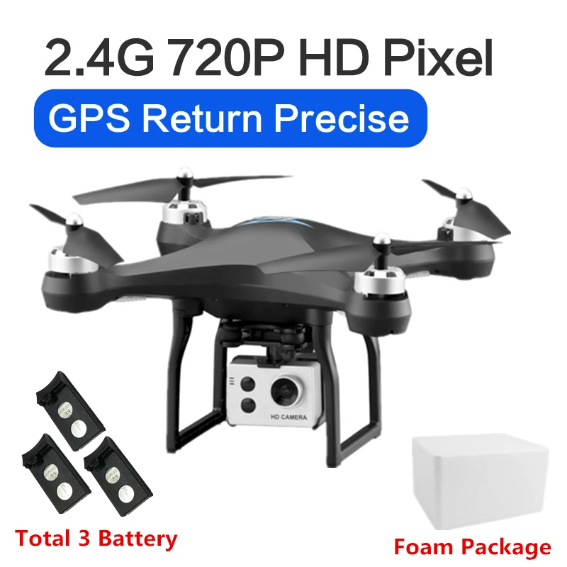 S2 Дрон с gps с 5G WiFi 1080P HD широкоугольная электронная камера gps Intellgent следующий Квадрокоптер Fly 18 mins игрушка VS F11 SG906 - Цвет: 720P-Foam Box-B3