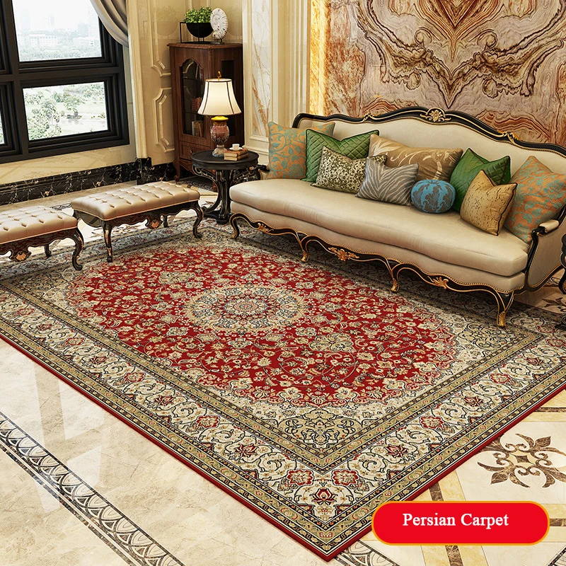 European Court Style Carpets for Living Room, Big Size, Home Carpet, Bedroom, Thick Parlor Rug, Vintage Persian Carpet,