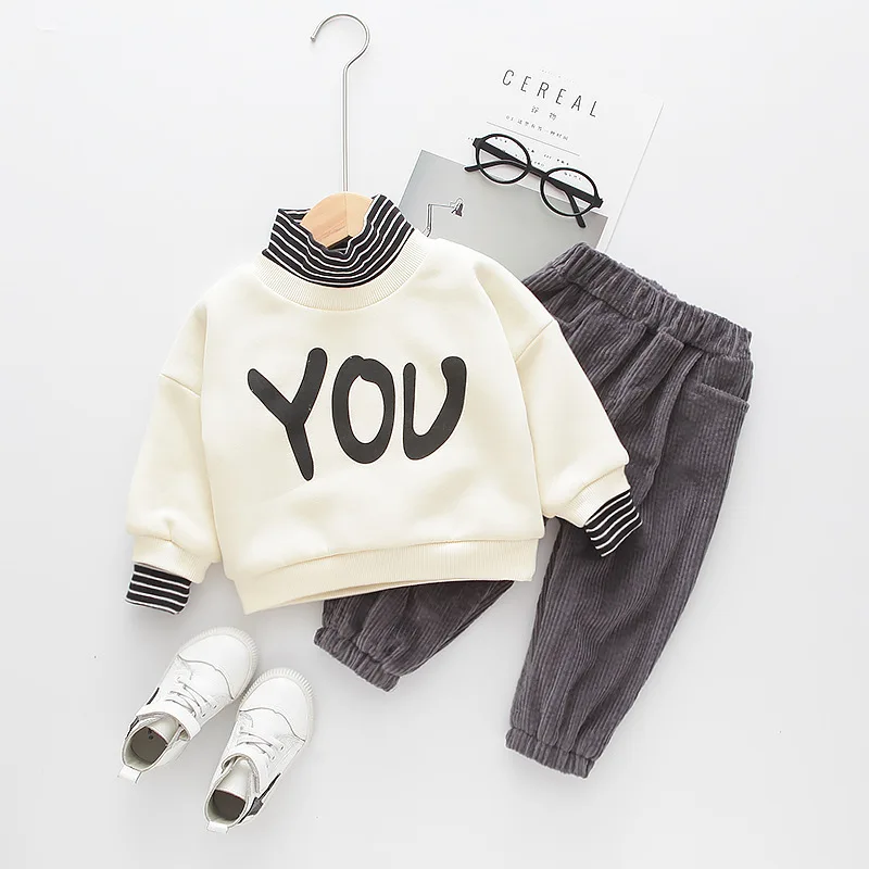Kids Winter Clothes Winter Children Pile and Thicken Suit New Korean Version Fashionable Boy's Winter Suit with Two Pieces