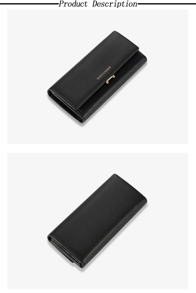 Long Clutch Womens Wallet Card Holder Phone Ladies Wristlet Slim Wallet Female Coin Leather Wallets and Purses for Women Bags
