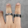 Indian Eagle Feathers Stainless Steel Mens Rings Unique Punk Hip Hop Cool for Male Boyfriend Jewelry Creativity Gift Wholesale 2