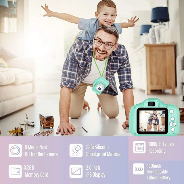 Children Mini Digital Camera Dual Lens 2 inch Touch Screen 1080P Video Camera Photography Educational Toy Kid Birthday Xmas Gift 4