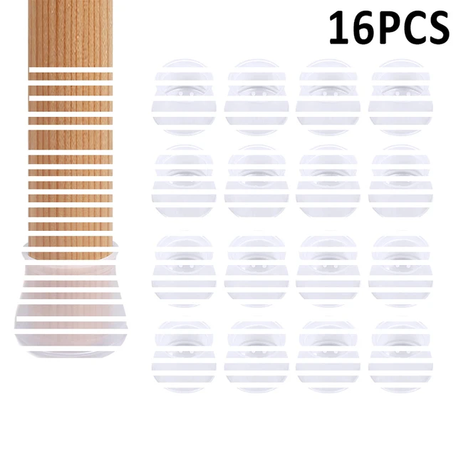 Silicon Furniture Leg Protection Cover Table Feet Pad Floor Protector for Home Chair Leg Floor Protection Anti-slip Table Legs Round16Pcs