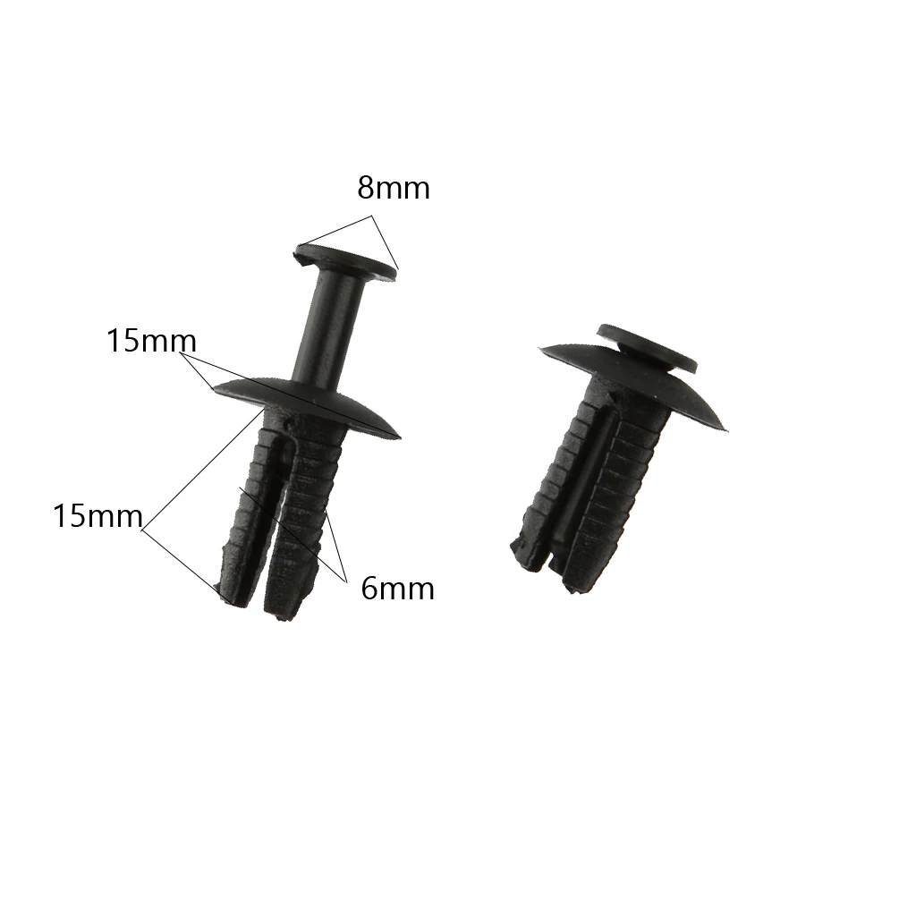 60pcs 6mm Hole Plastic Bumper Mounting Rivet Clip Clamp For BMW E36 E46 E39