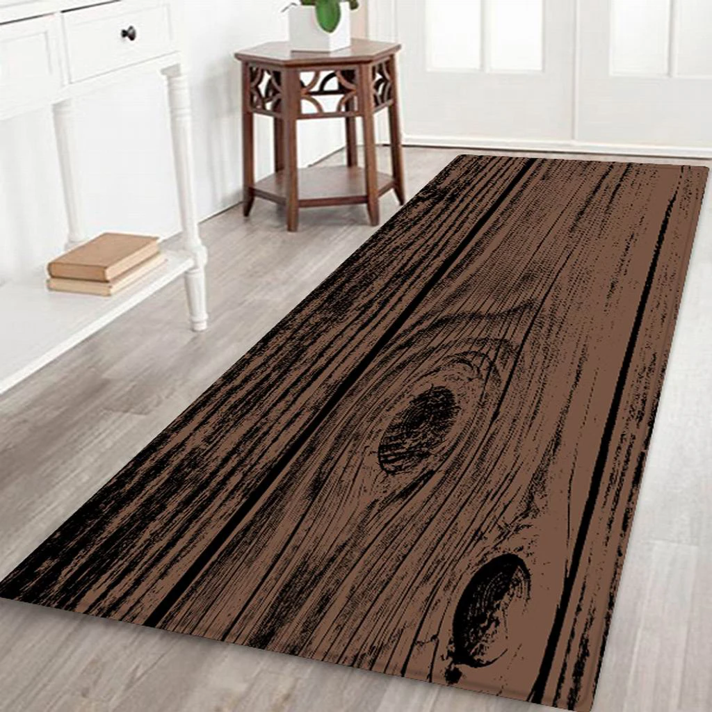 Kitchen Bathroom Floor Mat Rubber Backing Anti-slip Area Rug Carpet 3D Pattern