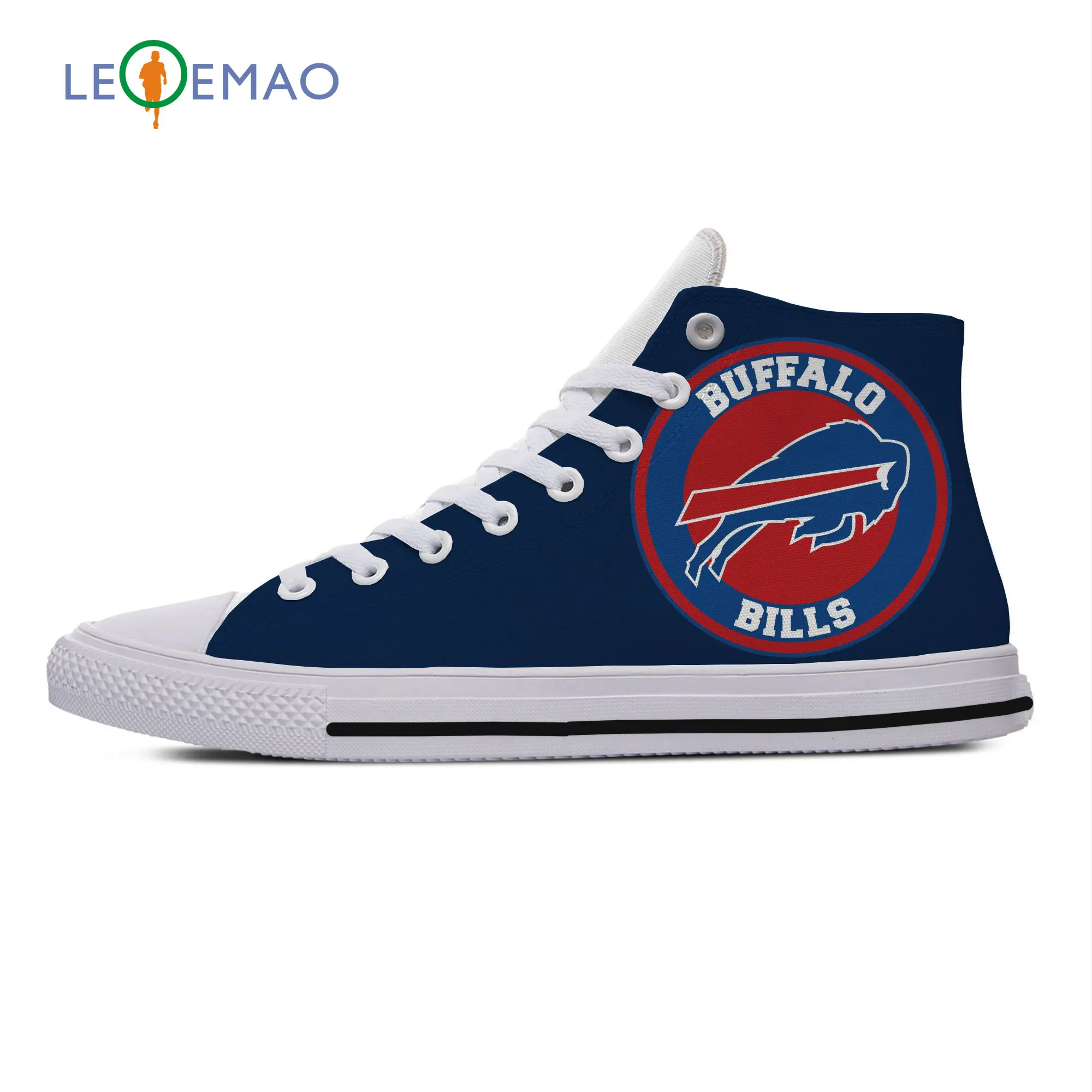 Bills Custom Canvas Sneakers Buffalo Fans High Quality Handiness Flats Running Shoes Comfortable Big White Zapatillas