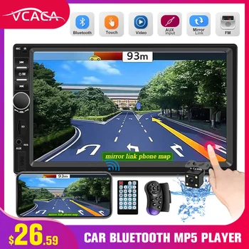 

VCACA 7" 2Din Bluetooth Car Multimedia Player Auto Radio HD Touch Screen MP5 Stereo FM/AUX Support Android/ Iphone Mirror Link