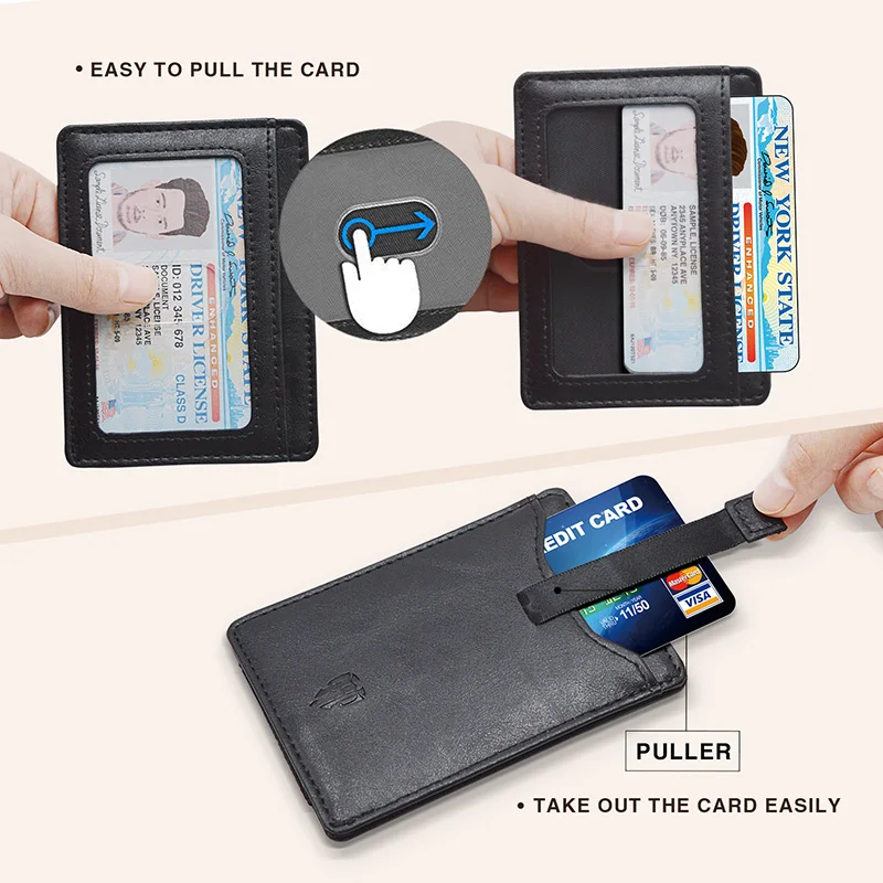 Новинка, тонкий мужской кошелек, RFID ID, кредитный держатель для карт s из искусственной кожи, мини кошелек, портативный, наличный держатель для карт