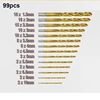 Hole Opener Iron Box packing 99PCS HSS Twist Drill Bits Set 1.5-10mm Titanium Coated Surface 118 Degree For Drilling woodworking ► Photo 3/6