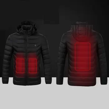 

2019 Universal Winter Electric Heating Hooded Coat Jacket Temperature Control USB Abdomen Back Intelligent Safety Vest Clothing