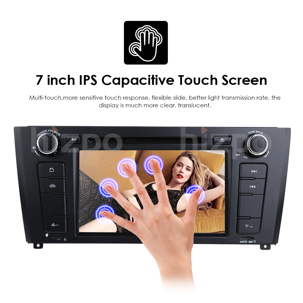 Clearance 2G RAM 1Din 7 Inch Car DVD Player For BMW/E81/E82/E87/E88 GPS Navigation 1024*600 1080P WIFI 4G Bluetooth SWC RDS DSP DAB Camera 14