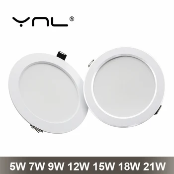 

LED Downlight 7W 9W 12W 15W 18W 21W Round Recessed Lamp AC 220V Down Light 240V Home Decor Bedroom Kitchen Indoor Spot Lighting