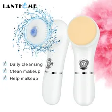 4 в 1, электрическое очищающее средство для лица, глубокое очищение кожи, уход за угреми, щетка для мытья, массажер, скраб для отшелушивания лица