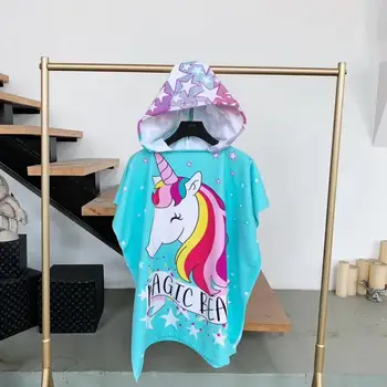 

unicorn personalized kids child hooded bath linen towels cartoon for bathroom for big kids boys girls quick dry bath towel