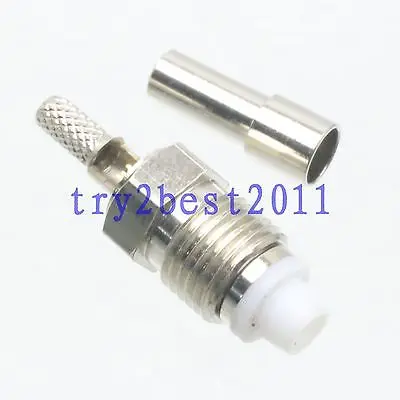 

DHL/EMS 100 pcs Connector FME jack pin crimp RG174 RG316 LMR100 RF COAXIAL straight -C1