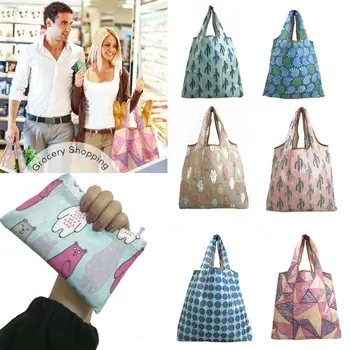 

Reusable Foldable Handbag Eco Shopping Bag Grocery Bags Pouch Tote