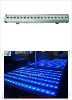 

E-6lights/lot Waterproof wall washer lighting 18x3w rgb dmx led strip IP65 wash bar light