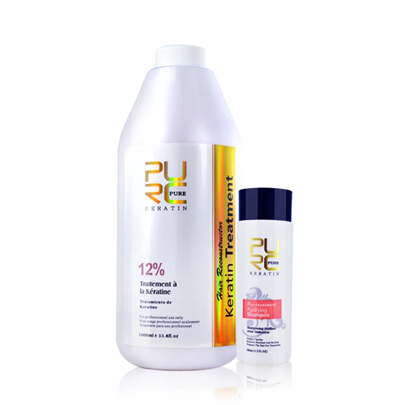 PURC Straightening Hair Product 12% Formlain Chocolate Keratin Treatment Purifying Shampoo Set 1000ml Pure | Красота и здоровье