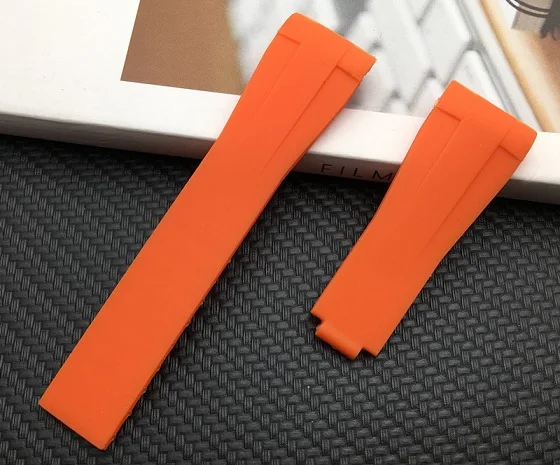 20mm orange strap 20 мм резиновый силиконовый ремешок для часов комбинированный ремешок с пряжкой для часов для ролевых ремней для Daytona Submariner DEEPSEA GMT OYSTERFLEX belt - Цвет ремешка: 20mm orange strap