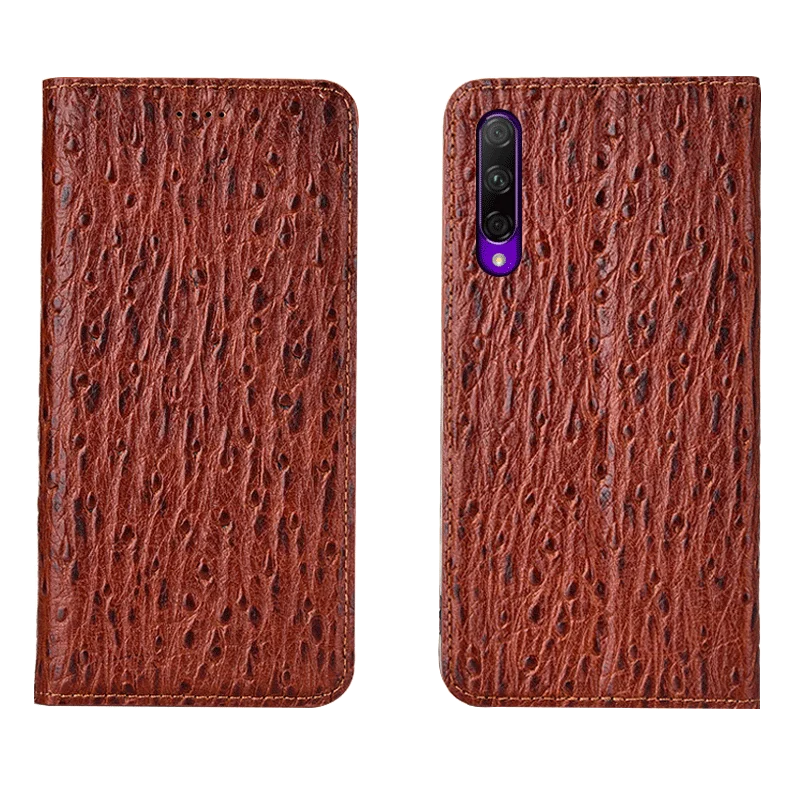 

Ostrich Pattern Genuine Leather Ultra Thin Card Slot Case For Huawei Honor 9X Pro/Huawei Honor 9X Magnetic Case Coque Funda Capa