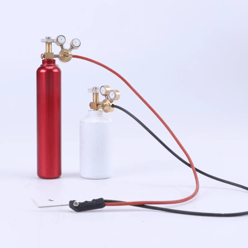 합금 공기 압축기 산소 및 아세틸렌 실린더 모델, 1:18 자동차 모델 수리 장면 액세서리