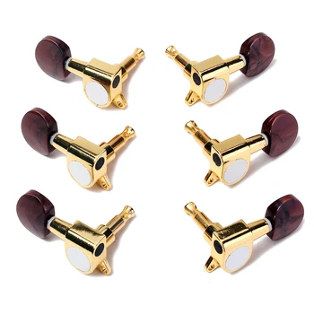 

Tuning Pegs Golden Semi Closed Accessories Musical Metal Machine Head Knobs Locking 3R 3L Practical Acoustic Guitar String Tuner