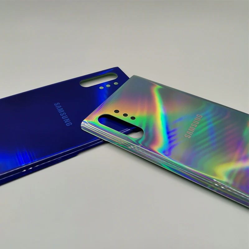 Note 10plus чехол для телефона для samsung Galaxy Note 10 Plus 10+ задняя крышка для батареи стеклянная дверь задний корпус чехол Замена+ наклейка