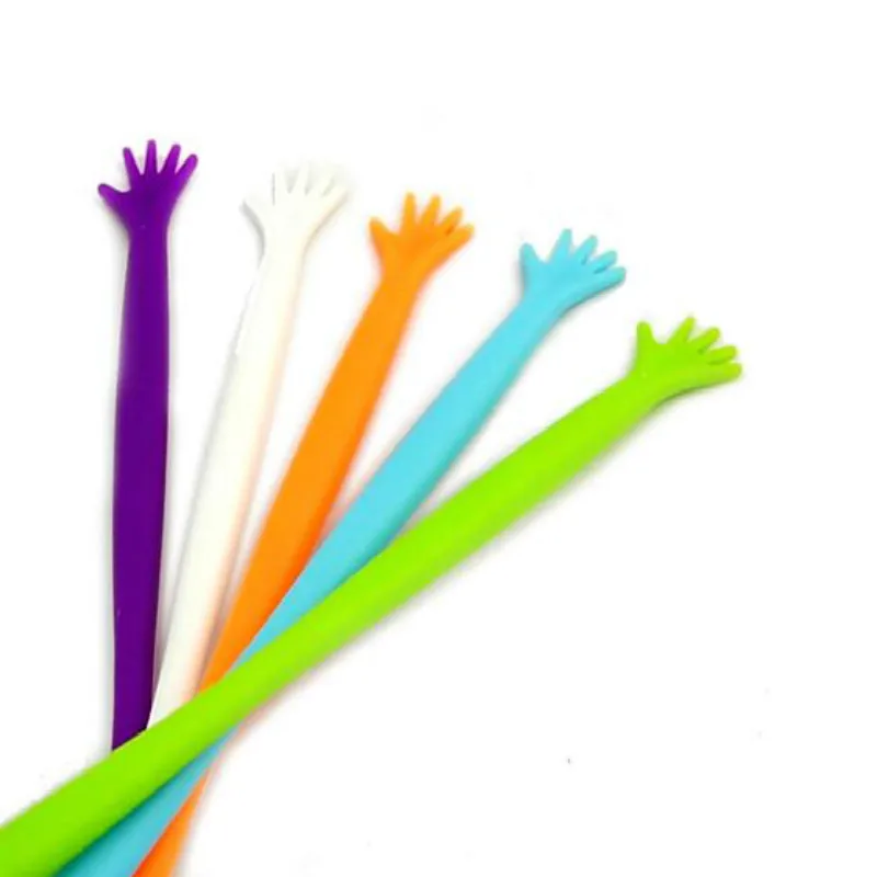 Bar Stirring Mixing Ladle Stirrer Swizzle Sticks, PE Hand Shape, Cocktail Drink Mixer, Bar Puddler, Tools, 20 Pcs, Lot