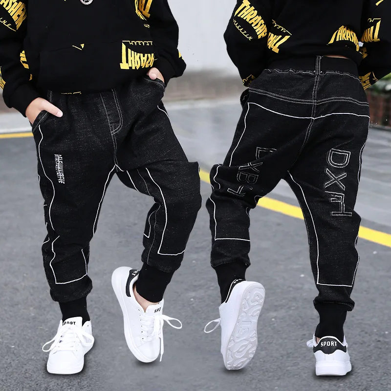 Childrenswear BOY'S Denim Trousers Spring And Autumn Big Boy Autumn Korean-style Fashion Children Pants Casual Trousers