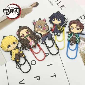 

Lovely Cute Cartoon PVC Soft Glue Pin Paper Clip Bookmark Ghost Slayer's Blade Large Silicone